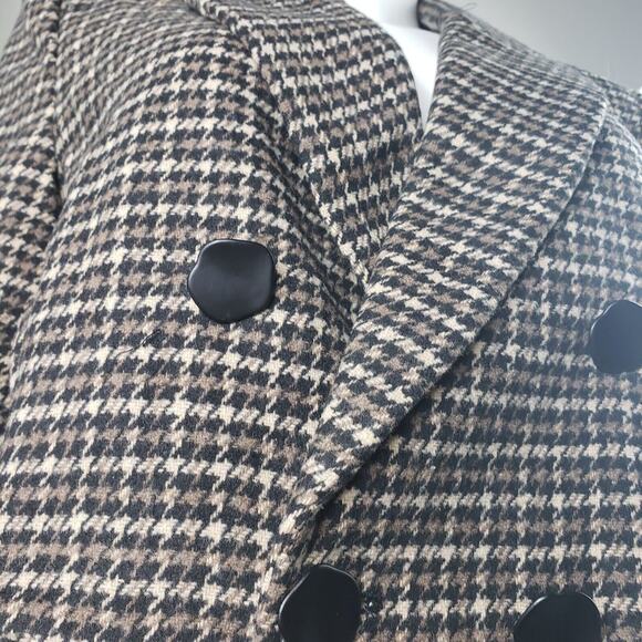Womens Astr The Label - Hazelnut Houndstooth Cropped Blazer, Lined, Large - Picture 5 of 9